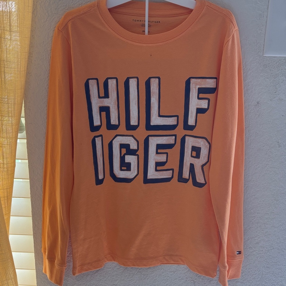 Tommy Hilfiger Orange Graphic Long Sleeve